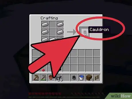 Imagen titulada Make a Cauldron in Minecraft Step 8