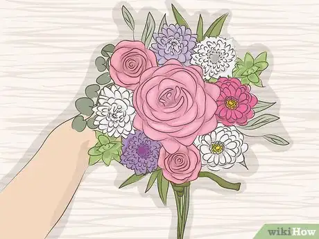 Imagen titulada Make a Bridal Bouquet With Artificial Flowers Step 9