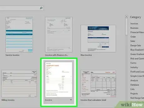 Imagen titulada Make an Invoice on Excel Step 3