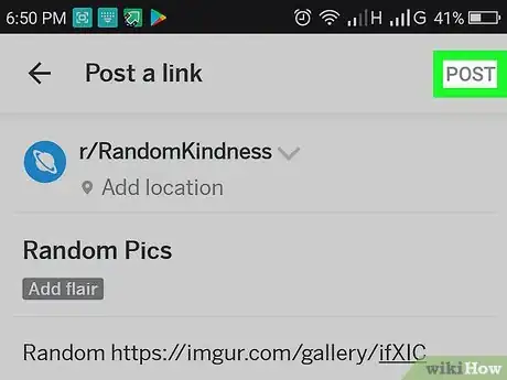 Imagen titulada Post Multiple Pictures on Reddit on Android Step 17