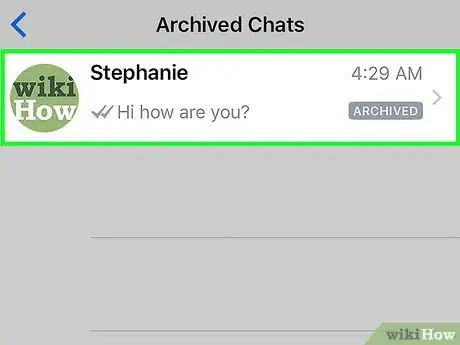 Imagen titulada View Archived Chats on WhatsApp Step 5