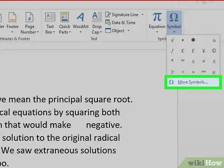 Imagen titulada Type Square Root on PC or Mac Step 5