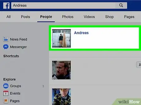 Imagen titulada Find Out Who Has Blocked You on Facebook Step 7