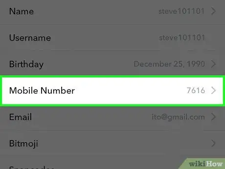 Imagen titulada Change Your Phone Number in Snapchat Step 4