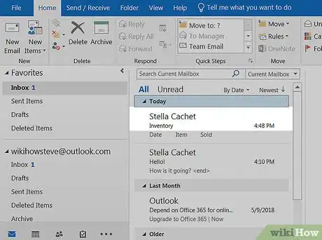 Imagen titulada Edit Received Emails in Outlook Step 2