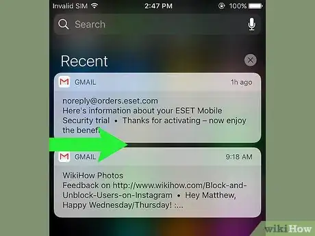 Imagen titulada Access the Notification Center on an iPhone Step 5