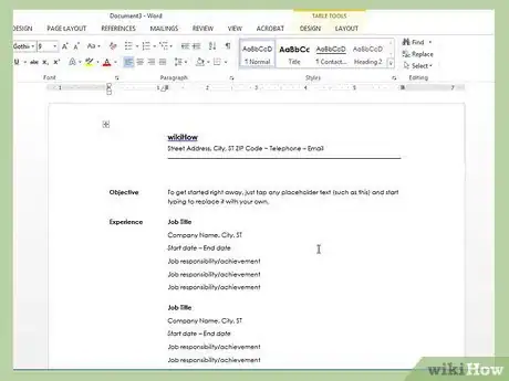 Imagen titulada Create a Resume in Microsoft Word Step 7