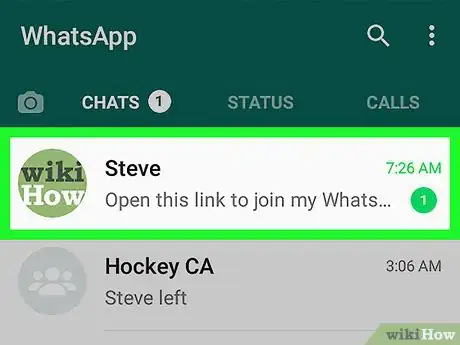 Imagen titulada Join a Group on WhatsApp on Android Step 1