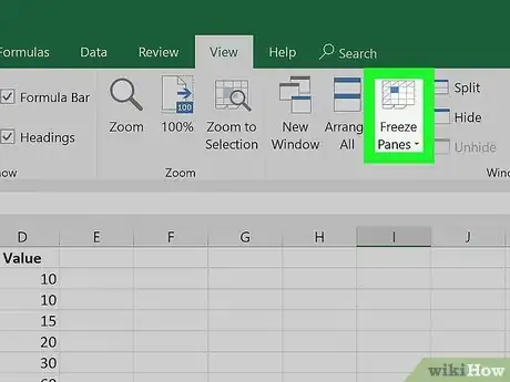 Imagen titulada Freeze Cells in Excel Step 2