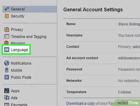 Imagen titulada Change the Language on Facebook Step 4