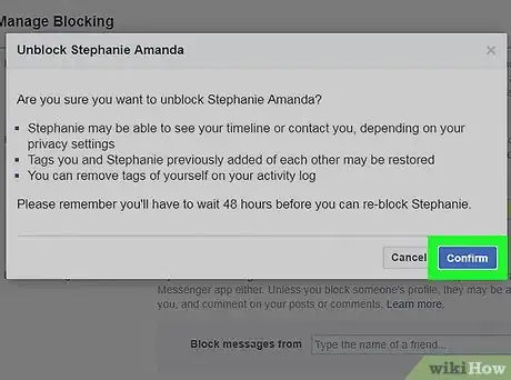 Imagen titulada Unblock Someone on Facebook Step 13