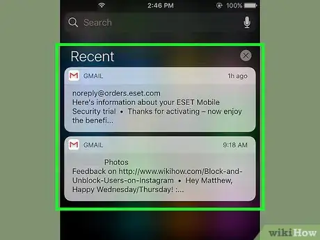 Imagen titulada Access the Notification Center on an iPhone Step 4