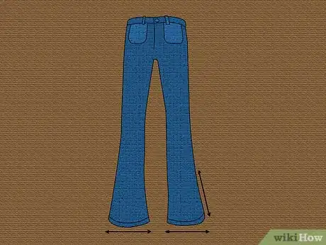 Imagen titulada Cut Jeans to Make a Wider Leg Step 1
