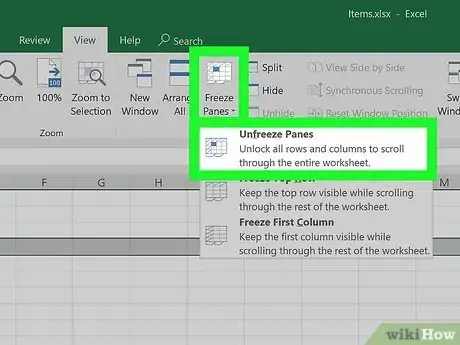 Imagen titulada Freeze Cells in Excel Step 9