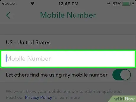 Imagen titulada Change Your Phone Number in Snapchat Step 6