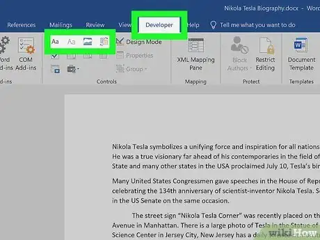 Imagen titulada Insert Fillable Fields on Word on PC or Mac Step 6