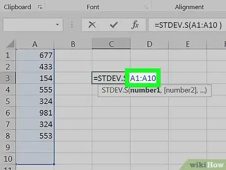 Imagen titulada Calculate Standard Deviation in Excel Step 6