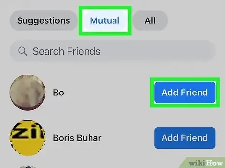 Imagen titulada Get Mutual Friends on Facebook Step 10