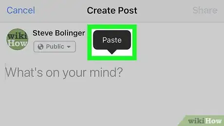 Imagen titulada Copy and Paste on Facebook Step 7