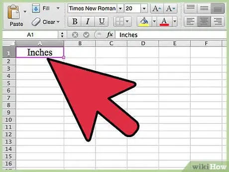 Imagen titulada Convert Measurements Easily in Microsoft Excel Step 1