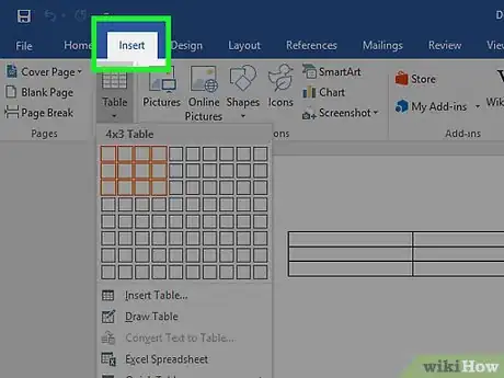 Imagen titulada Create a Simple Table in Microsoft Word Step 3