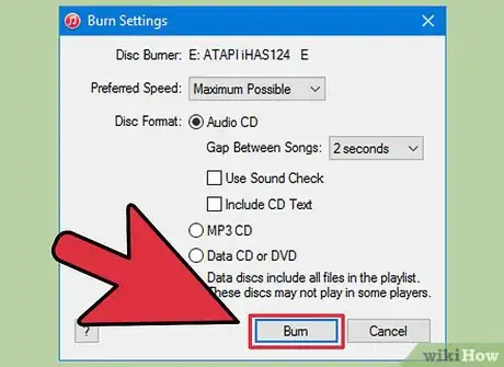 Imagen titulada Burn MP3 to CD Step 7