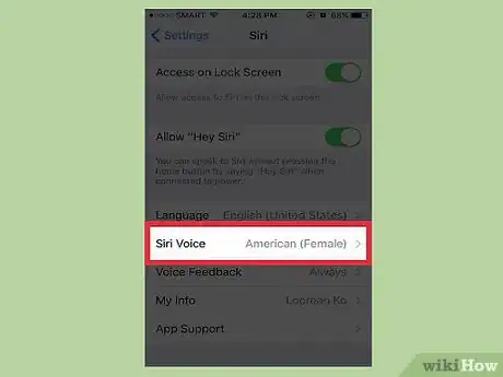 Imagen titulada Change Siri's Voice on an iPhone Step 4