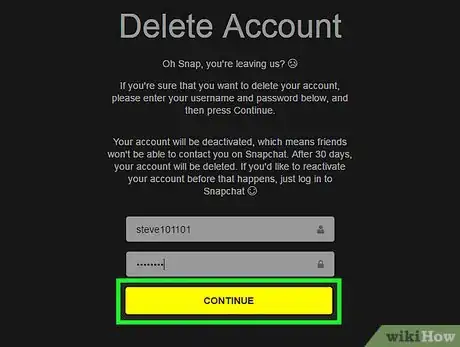Imagen titulada Delete a Snapchat Account Step 21