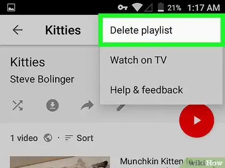 Imagen titulada Delete a YouTube Playlist on Android Step 5