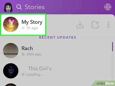 Imagen titulada View Your Own Story on Snapchat Step 3