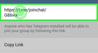 conseguir el enlace de un grupo de Telegram en Android