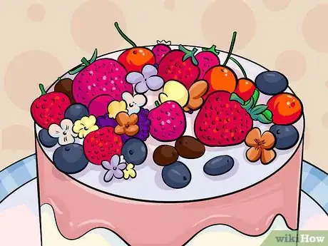 Imagen titulada Add Fresh Flowers to a Cake Step 13