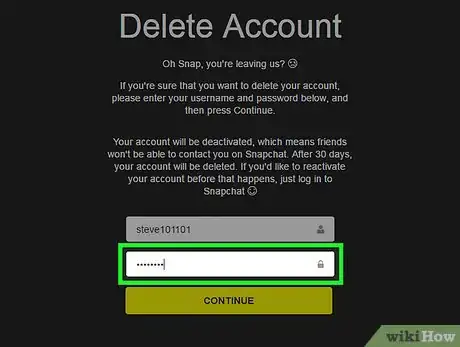 Imagen titulada Delete a Snapchat Account Step 20