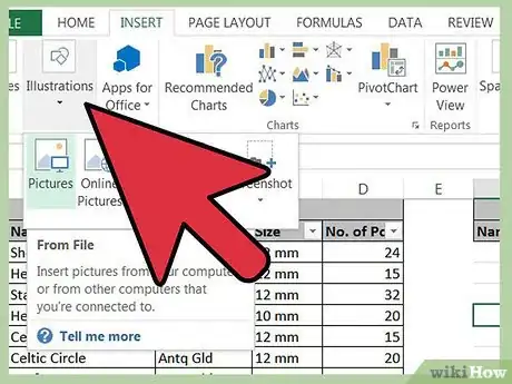 Imagen titulada Add Images in Excel Step 5