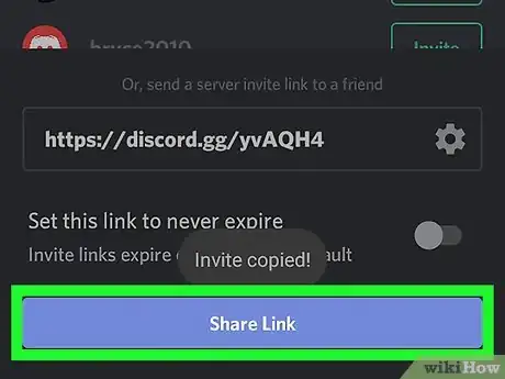 Imagen titulada Invite People to a Discord Server on Android Step 10