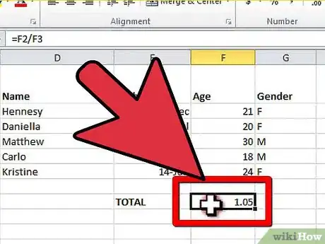 Imagen titulada Divide in Excel Step 16