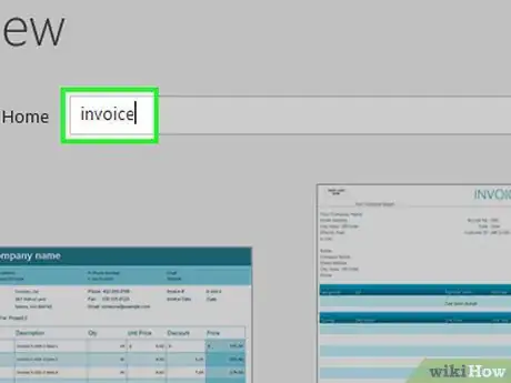 Imagen titulada Make an Invoice on Excel Step 2