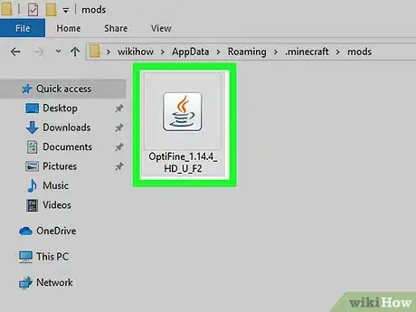 Imagen titulada Install the OptiFine Mod for Minecraft Step 11