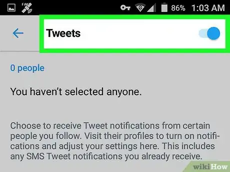 Imagen titulada Get Push Notifications for a Users Tweets on Twitter for Android App Step 9