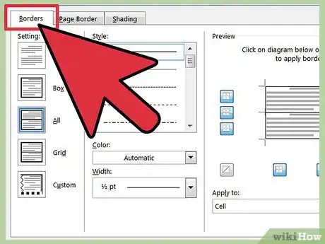 Imagen titulada Change the Colour of the Gridlines of a Table on Word Step 3