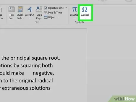 Imagen titulada Type Square Root on PC or Mac Step 4