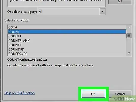 Imagen titulada Count Cells in Excel Step 6