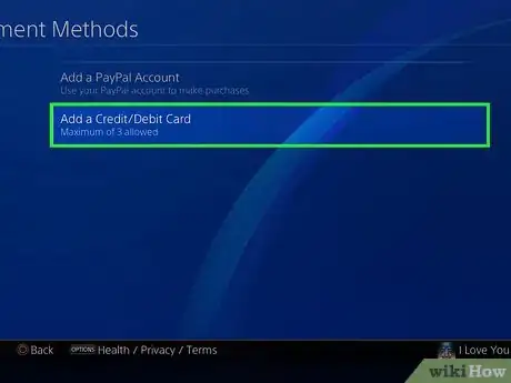 Imagen titulada Add a Credit Card to the PlayStation Store Step 7