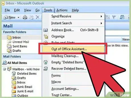 Imagen titulada Turn On or Off the Out of Office Assistant in Microsoft Outlook Step 8