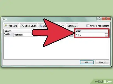 Imagen titulada Alphabetize Cells in Excel Step 9