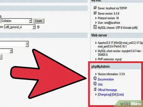 Imagen titulada Create a Database in phpMyAdmin Step 2