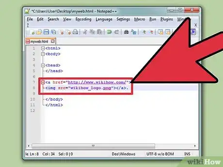 Imagen titulada Create a Link With Simple HTML Programming Step 3