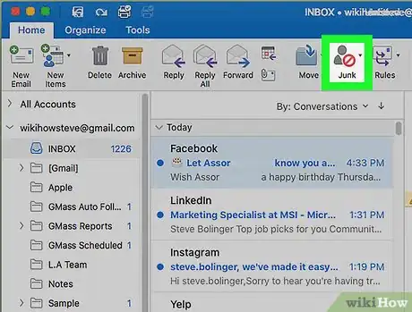 Imagen titulada Stop Junk Mail in Outlook on PC or Mac Step 20