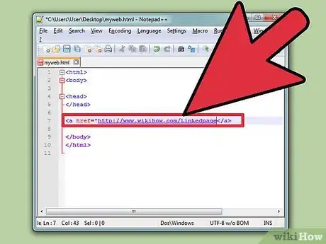 Imagen titulada Create a Link With Simple HTML Programming Step 2