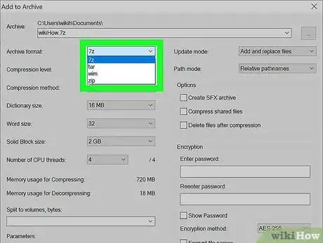 Imagen titulada Highly Compress Files with 7zip Step 5